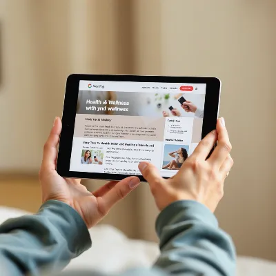 Person using a tablet to read about health and wellness, symbolizing empowerment and knowledge.