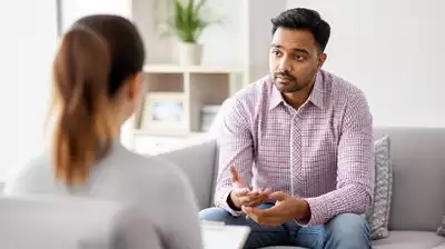 Patient engaging in therapy session